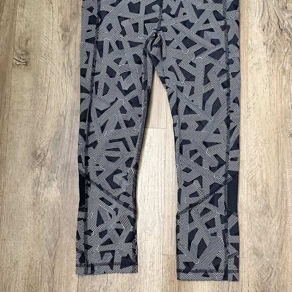 Lululemon Pace Rival High-Rise Crop 22" Labyrinth Black Light Cast / Black Sz 6 - Picture 7 of 12